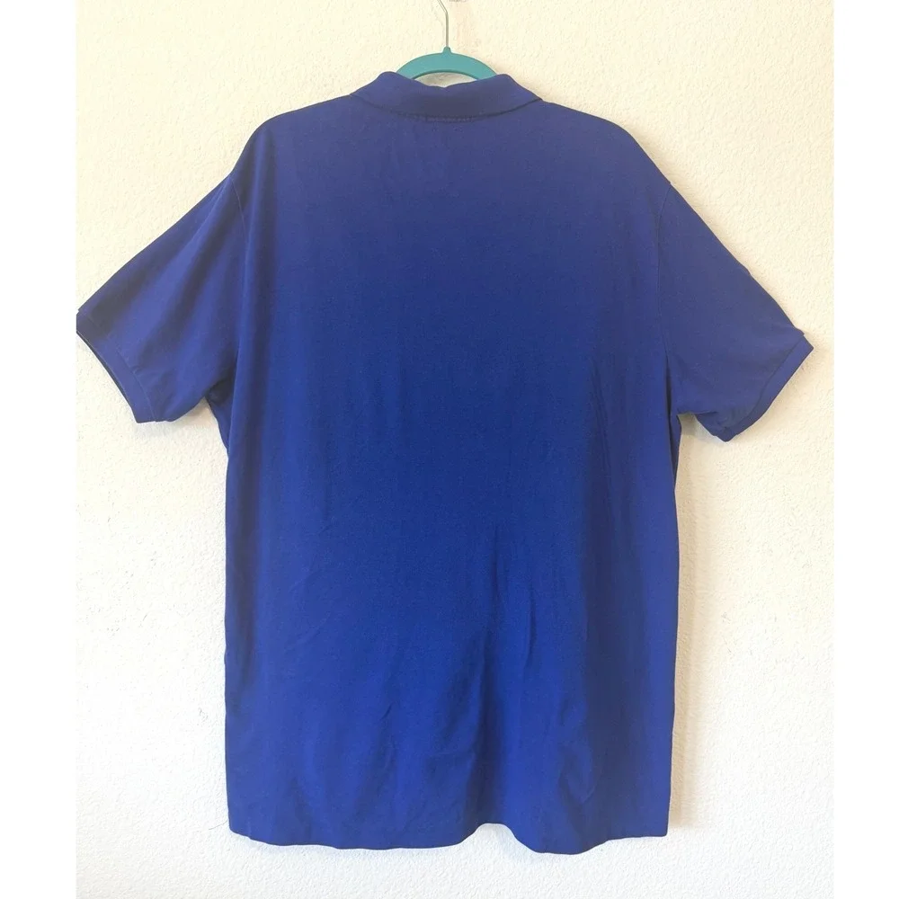 Polo Ralph Lauren Polo Shirt XXL Blue Orange Big Pony Preppy Sporty